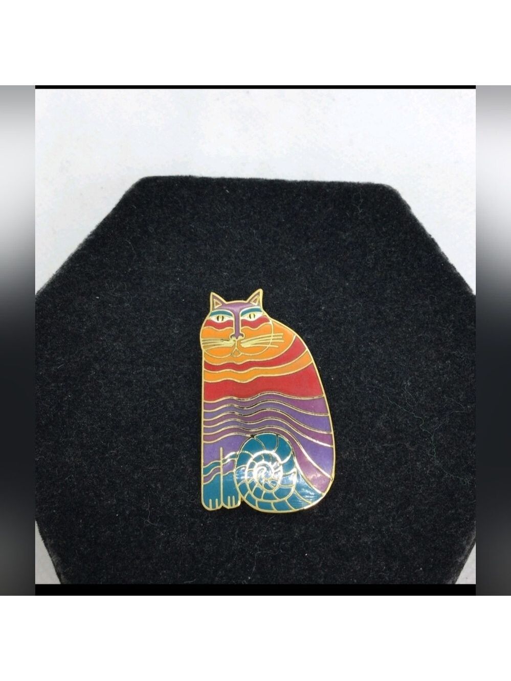 Laurel Burch "Rainbow Cats" Enameled Brooch